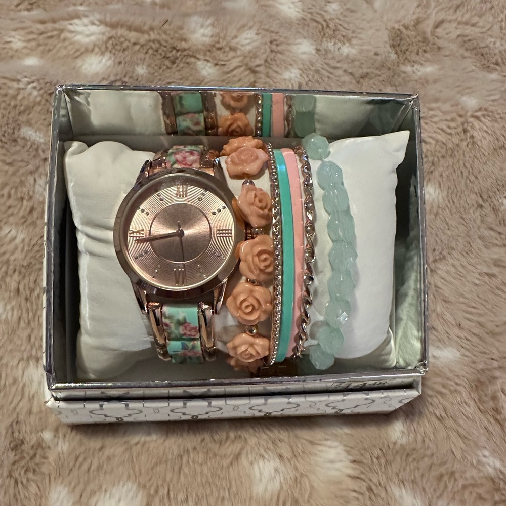 Cute watch and bracelet set